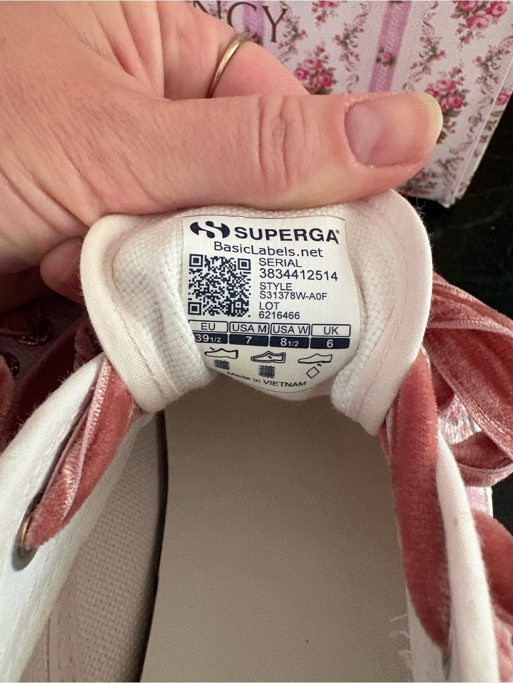 Superga x Loveshackfancy - Pink Floral Sneakers w/ Matching Tote & Box 2750 - Picture 12 of 12